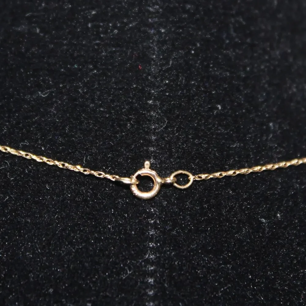 Dainty Solid 14K Gold Necklace with Blue Opal Star Charm - Picture 8 of 9